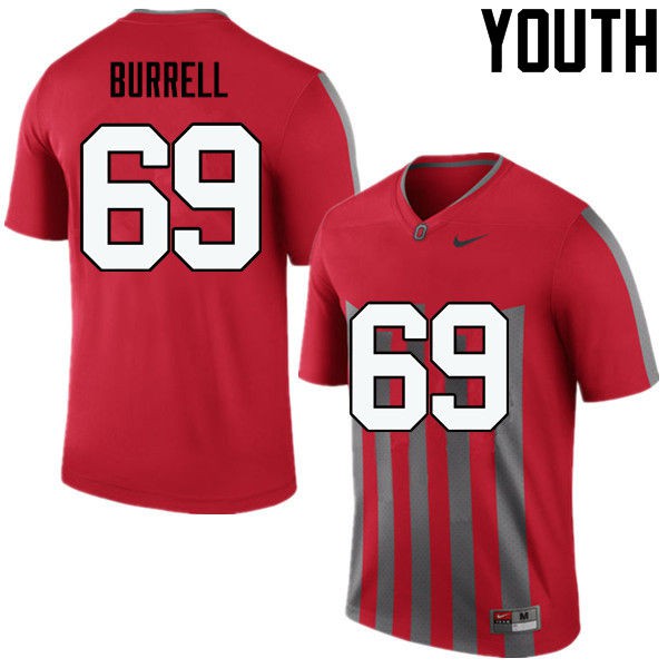 Ohio State Buckeyes #69 Matthew Burrell Youth NCAA Jersey Throwback